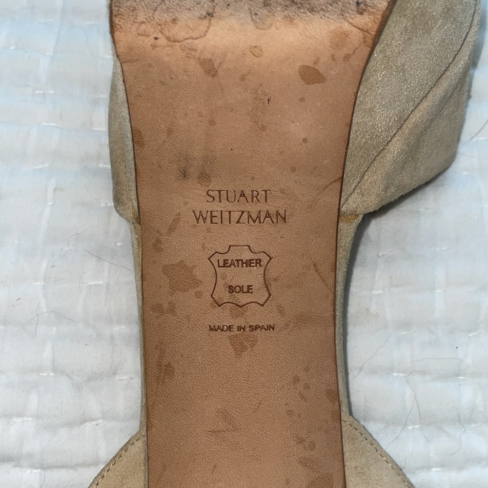 Stuart Weitzman Platform Beige Sandals - image 4